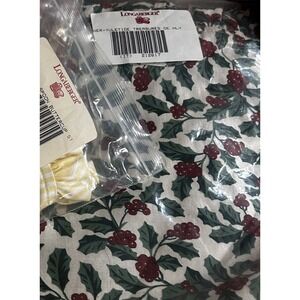 Longaberger Yuletide Treasures Basket Liner Traditional Holly NEW Hostess